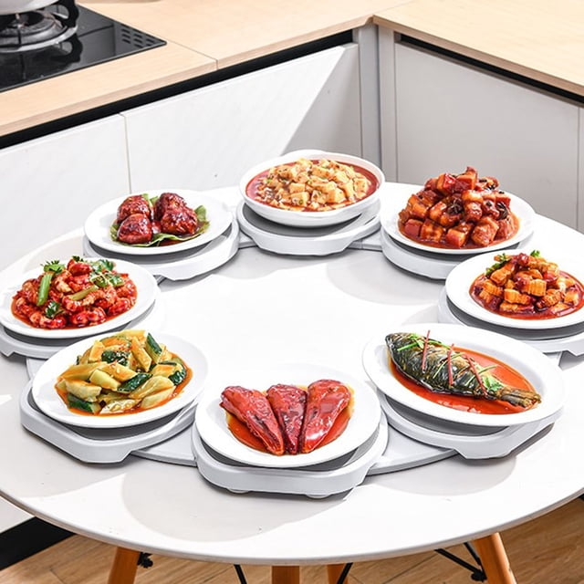 Organizador Giratorio De Alimentos, Giratorio De 360 grados, Soporte Giratorio Para Platos De Comida, Bandeja Para Servir Para Reuniones Familiares, Fiestas,