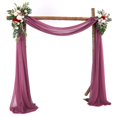 thumbnail image 2 of EIMELI Outdoor Backdrop Curtain Densed Elastic Wedding Arch Drapes Photo Photography 2ftx18ft for Ceremony Reception, 2 of 7