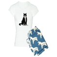 thumbnail image 1 of CafePress - Black And White Tuxedo Cat - Women's Light Pajamas, 1 of 1