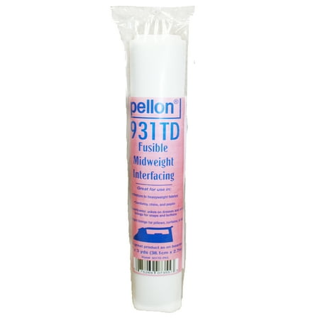 Pellon 931TD Midweight Sewing Fusible Fabric Stabilizer White 15" x 3 Yards Precut Package