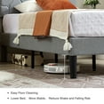 thumbnail image 6 of VECELO Twin Size Platform Bed Frame, Modern Upholstered Bed Frame with Diamond Tufted Headboard, No Box Spring Needed, Easy Assembly, Gray, 6 of 9