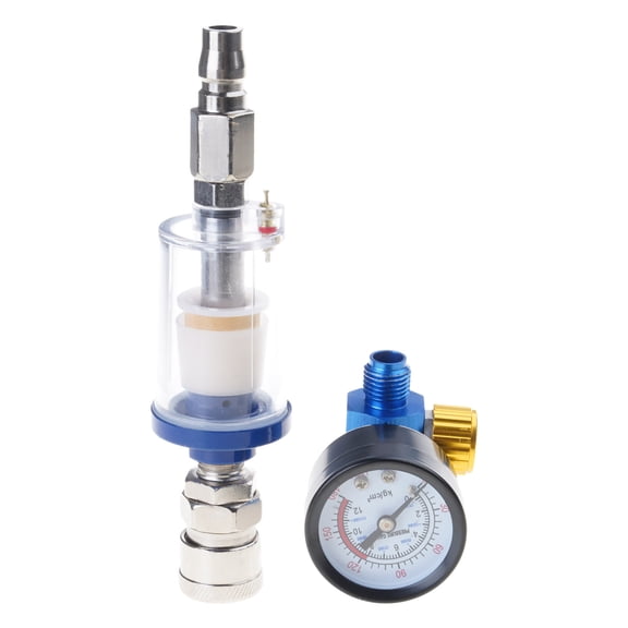Air Filter with Pressure Gauge Oil Water Separator Pressure Regulator for Pneumatics Sprayer Guns Water Trap Filter Tool