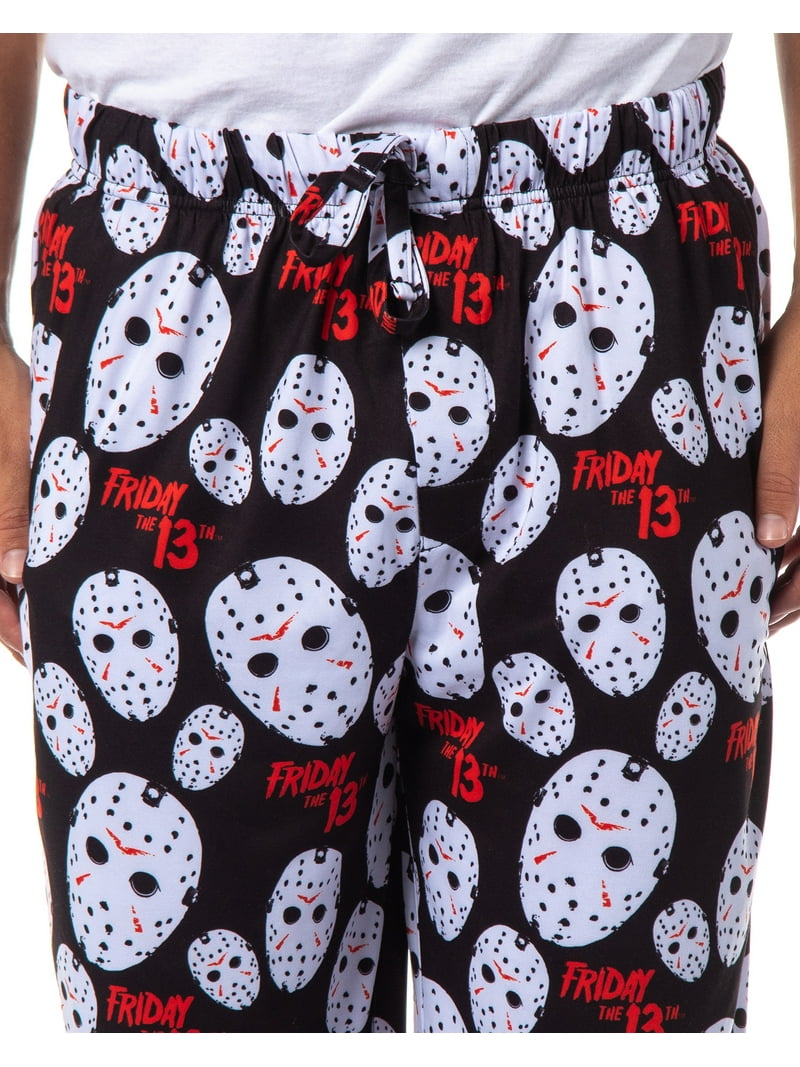 パンツ Jason PJammy Mens' Jason Voorhees Mask Horror All-Over Print Pajama