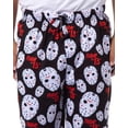 thumbnail image 3 of Friday The 13th Mens' Jason Voorhees Mask Horror All-Over Print Sleep Lounge Horror Movie Pajama Pants, 3 of 6