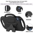 thumbnail image 5 of LTROP Kids Case for iPad 11th Generation (11-in, 2025)/ 10th Gen (10.9 in, 2022) with Shoulder Strap, Durable Lightweight Handle Stand Child-Proof Bumper Case for iPad 11th/ 10th Gen, Black, 5 of 9