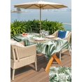 thumbnail image 5 of Outdoor Tablecloth with Umbrella Hole for Patio/Picnic/Party/Camping, Green Monstera Deliciosa Waterproof Table Cloth Rectangle Table Cover Washable, Summer Botanical Tropical (52"x 70"), 5 of 9