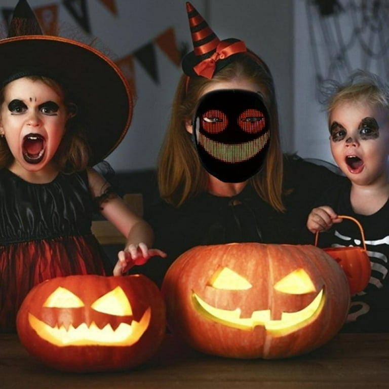 Anroll Halloween Mask LED Light Up Mask for Festival Cosplay Halloween  Costume