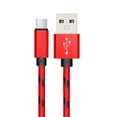 thumbnail image 2 of Injueey Cable de carga Micro USB 3A (máx.) 1/2M tipo C Cable de datos de carga rápida Cable de carga tejido de nailon para Cable Teléfono y Comunicación Rojo 1 metro, 2 of 6