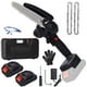 thumbnail image 1 of HDJ Mini Motosierra Inalámbrica de 6 Pulgadas con 2 Baterías, Motosierra Eléctrica Portátil con una Sola Mano para Cortar Madera y Podar Ramas de Árboles, 1 of 8