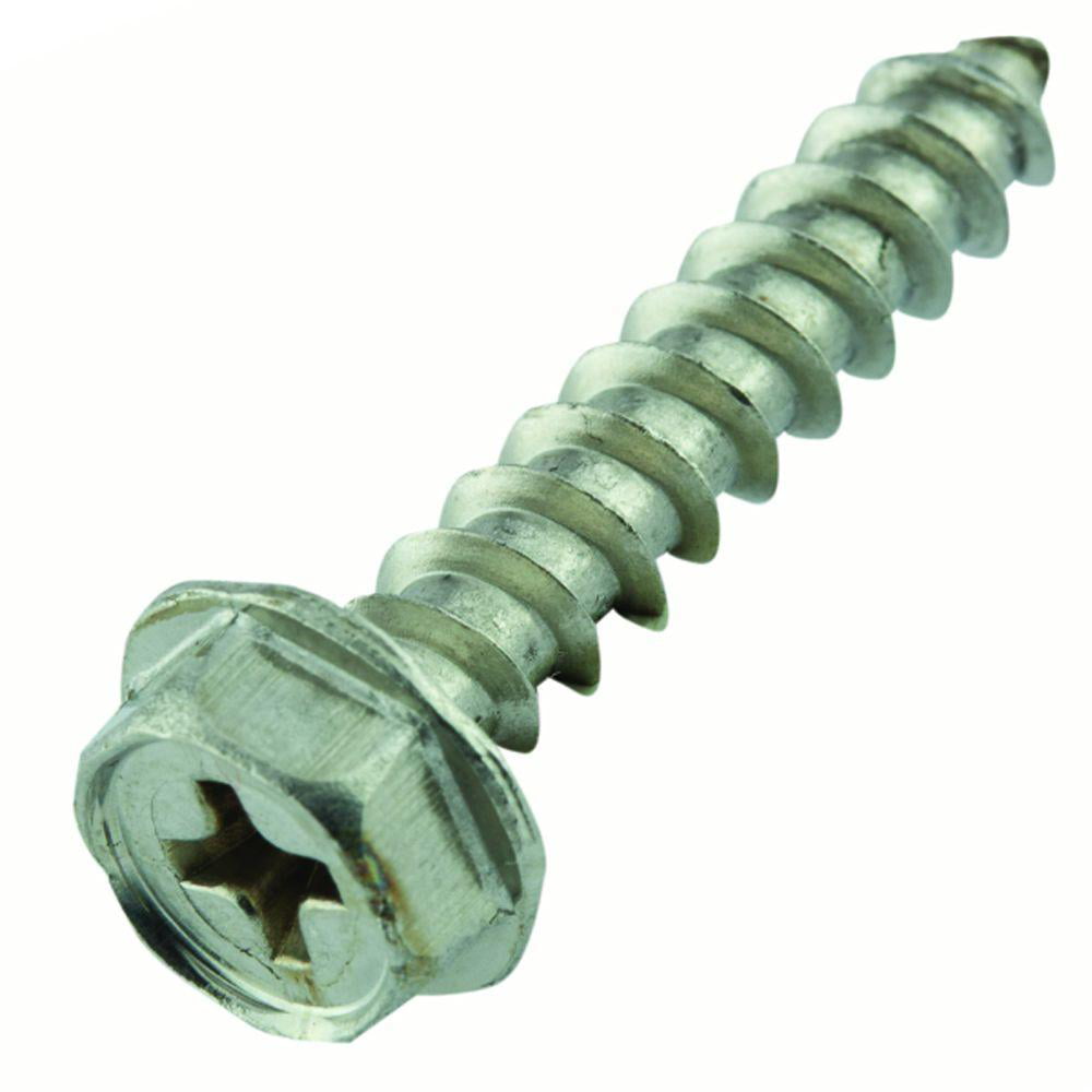 25-Pack Oval-Head Phillips Stainless Sheet Metal Screws 6 x 1 in
