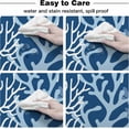 thumbnail image 6 of Navy Blue Coral Coastal Round Tablecloth 60 Inch - Summer Beach Waterproof Fabric Table Cloth Protector, Ocean Seaside Nautical Tablecloths Washable Table Cover for Kitchen Party, 6 of 6