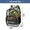 thumbnail image 2 of ALAZA Clear Backpack Dinosaur with Fire PVC Transparent BookBag, 2 of 7