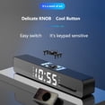 thumbnail image 3 of HEVIRGO Bluetooth 5.0 Wireless Rechargeable LED Bar Alarm Clock Speaker Music Player, 3 of 8