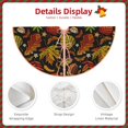 thumbnail image 3 of Rateoe Vintage Autumn Plants Butterfly Pattern Christmas Tree Skirt with Ties, Christmas Tree Decorations, Farmhouse Christmas Decor Xmas Holiday Decorations-48", 3 of 6