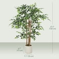 thumbnail image 3 of HOMCOM 4FT Artificial Banyan Tree, Set of 2 Artificial Plant for Home Decor, 3 of 10
