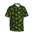 thumbnail image 3 of Xecao Hohey Bee print Hawaiian shirt - a stylish short-sleeve button-down for men, perfect for casual beach and tropical outings., 3 of 9