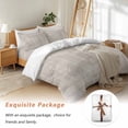 thumbnail image 7 of Lattice Cotton Bedding Duvet Cover Set King Size 4 Pieces Texture Soft Twill Plush Quilt Cover, Include 1 Duvet Cover 1 Flat Sheet And 2 Pillow, 7 of 7