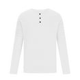 thumbnail image 3 of Aueoeo Mens Long Sleeve Shirt, Mens Tops Casual Crewneck Long Sleeve T Shirt Pullover Shirt Slim Fit Blouse, 3 of 5