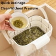 thumbnail image 5 of Foldable Hanging Sink Drain Basket Stretchable Kitchen Colander with Flip Cover Space Saving Food Strainer, Multi-functional Faucet Storage Rack Draining for Fruits Vegetables Utensils, 5 of 7