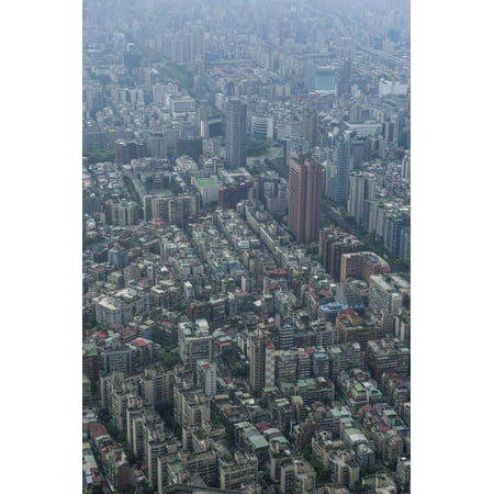 View over Taipeh from the 101 Tower, Taipeh, Taiwan, Asia Print Wall Art By Michael
