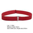 thumbnail image 7 of harmtty Women Belt Solid Color Stretch Adjustable Invisible Adjustable Lightweight Jeans Belt Fashion Accessory,Red, 7 of 7