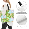 thumbnail image 4 of Bingfone Canvas Tote Bag for Women with Inner Pocket Aesthetic Cute Shopping Tote Bags Reusable Grocery Bags-Icecream Truck, 4 of 9