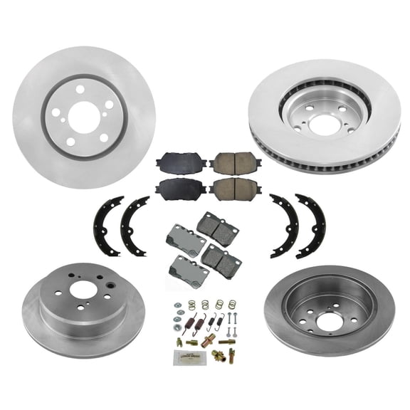 For 09-13 Lexus IS250 Built in USA Vin 1 or 4 Brake Rotors Ceramic Brake Pads 8p