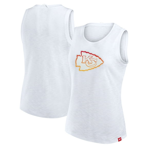 Women's-Fanatics White Kansas City Chiefs Slub Tank Top