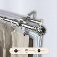 thumbnail image 3 of Sonja 13/16" Double Bay Window curtain rod Adjustable 20"-36", 38"-72" - Satin Nickel,(ABay-17-5D), 3 of 4