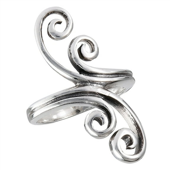 Wide Swirl Filigree Open Vintage Ring .925 Sterling Silver Band Jewelry Female Male Unisex Size 6