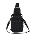 thumbnail image 2 of Bolso bandolera para el pecho, bolso de bolsillo Personal, bolso de hombro, bolso de hombro para senderismo, viajes, montañismo, Camping al aire libre Negro, 2 of 8