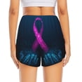 thumbnail image 4 of Goofa Two Human Hands are Holds Ribbon Awareness Printed Women 2 in 1 Running Shorts,Quick Dry Athletic Workout Shorts,High Waisted Athletic Shorts with Liner Pockets-XX-Large, 4 of 9