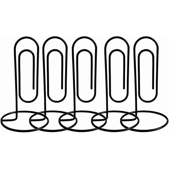 Siloon Base Memo Clip, 5pcs Creative Large Desktop Note Holder DIY Multi-Hand Account Daily Use Clip Paper Clip Black, 2.95 x 2.95 x 5.12 inches