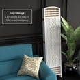 thumbnail image 5 of Red Lantern 5 1/2 ft. Tall Fiber Weave Room Divider - White - 6 Panel, 5 of 6