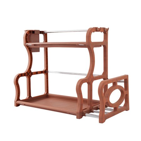 Kitchen Spice Racks 2 Tier Standing Bathroom Shelf Kitchen