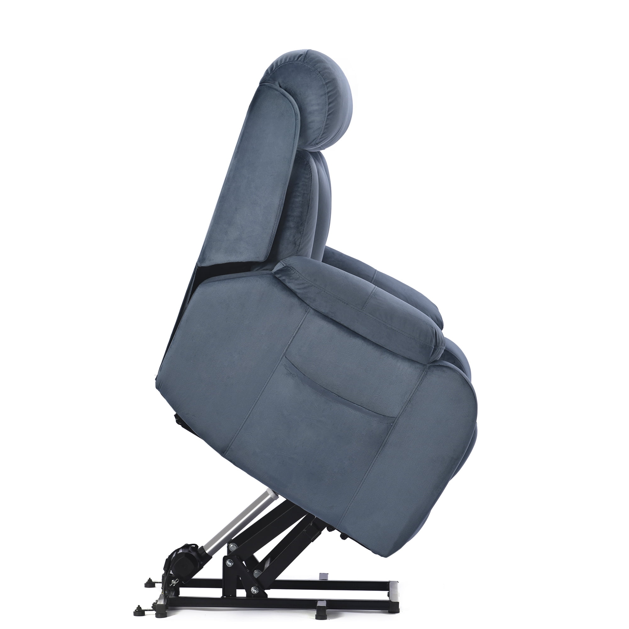 Resenkos Massage Recliner Chair, Fabric Recliner Sofa Home Theater Seating with Lumbar Support, Power Lift Recliner Chair for Living Room, Navy Blue Resenkos Massage Recliner Chair, Fabric Recliner Sofa Home Theater Seating with Lumbar Support, Power Lift Recliner Chair for Living Room, Navy Blue