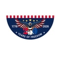 thumbnail image 4 of American Flag Outdoor Semi-Circular, 250th Anniversary 4th of July Decorations, Half Round Patriotic Banner with US Flag Design for Porch Railing, Garden Flags, 4 of 9