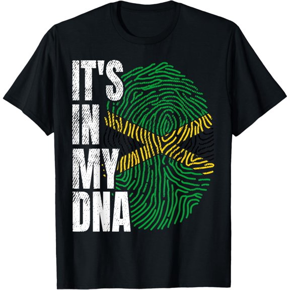 t-shirt It's in My DNA Jamaican Flag Jamaica Boy Girl Gift T-Shirt.