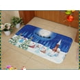 thumbnail image 4 of Adorno navideño, juego de 3 alfombrillas de baño antideslizantes y alfombrillas de baño, lavables, para baño, baño, juego de alfombras, Papá Noel oso de fresa Hogar, 4 of 5