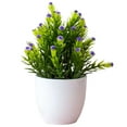 thumbnail image 2 of Cheers US Artificial Lavender Potted Plant, Fake Flowers in Pot, Faux Plastic Plants for Wedding Bridle Indoor Home Kitchen Office Table Centerpieces Arrangements Wedding Decor, 2 of 7