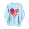 thumbnail image 2 of Xdegoge Cute Valentines Sweatshirts for Women Long Sleeve Love Heart Graphic Sweatshirt Pullover Casual Warm Crewneck Fashion Tops, 2 of 9