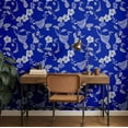 thumbnail image 3 of S4Sassy Midnight Hibiscus Wallpaper - Blue Wall Covering, 25" x 360" Self-Adhesive Textured Vinyl Walls Paper, Decorative Wall Wrap, Easy DIY Walls Covering For Bedroom, Living Room, Living Space, 3 of 9
