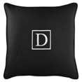 thumbnail image 2 of Sunbrella Monogram Corded Single Square Pillow by Havenside Home Black "D", 2 of 5