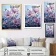 thumbnail image 4 of Designart "Liquid Artistry Of Pink Morning Glories I" Flower Field Wall Art Living Room, 4 of 7