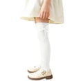 thumbnail image 6 of QSAWXQZ Girls' Knee High Socks Bow Detail Ribbed Knitting Breathable Long Socks 3-12Years, 6 of 7