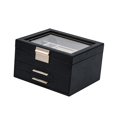 thumbnail image 4 of Joyero de 3 capas Yuyangstore con ventana de cristal negro, 4 of 8