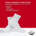 thumbnail image 5 of Diamond Star Diabetic Ankle Socks - Non Binding Quarter Socks for Men & Women, Cushion Circulatory Socks (White - 6 Pairs, Socks Size 13-15, Fit Women's Shoe Size 9-14), 5 of 6