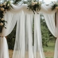 thumbnail image 6 of Wedding Arch Draping , Sheer Chiffon Fabric Backdrop Blush Drapes for Wedding Ceremony Decor, Decorative Arch Drapery for Wedding Birthday Party Ceiling Curtain Backdrop, 6 of 6