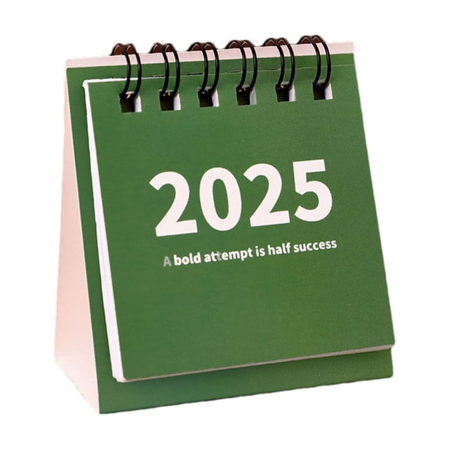 2025 Mini Small Desk Calendar Unprinted Wind Calendar Punch Card Countdown Planner Desktop Small Ornaments