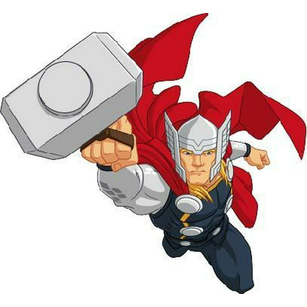 Legends Thor Cartoon Character Wall Art Sticker Vinyl Decals Girls Boys  Children Baby Bedroom House School Wall Decor Removable Sticker Peel and  Stick Size (20x10 inch) 